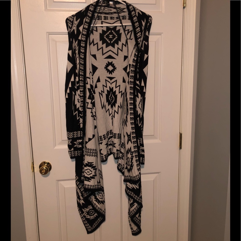 Black & White Aztec Cardigan